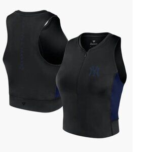 NWOT Fanatics Signature New York Yankees Studio Half-Zip Fitted Gym Tank Top XL